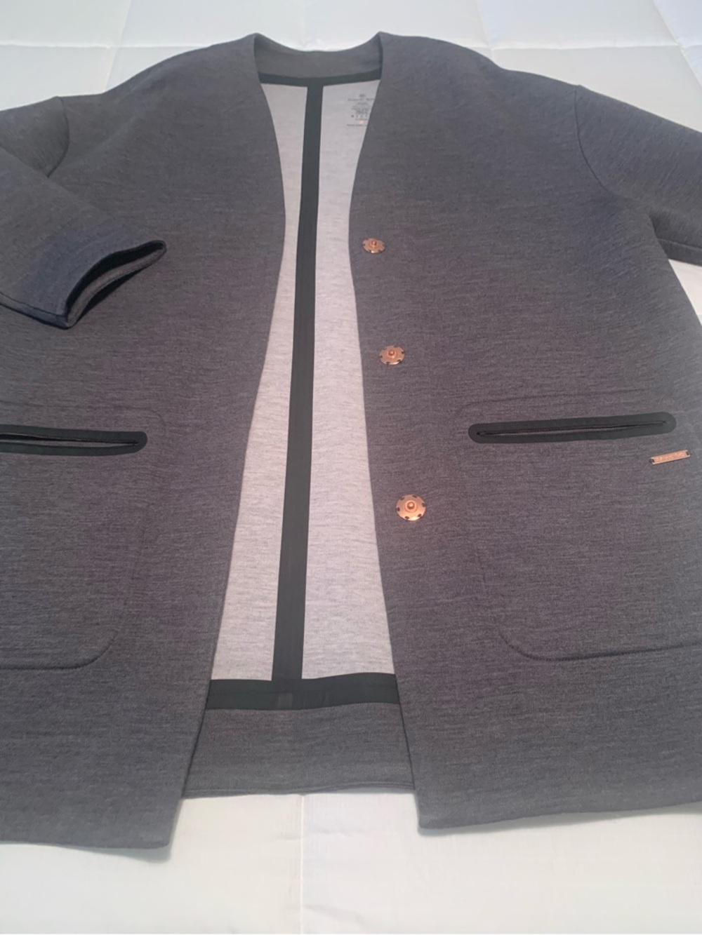Sweaty Betty, Wool & Polyamide Car Coat M/L in Slate Grey - NWOT